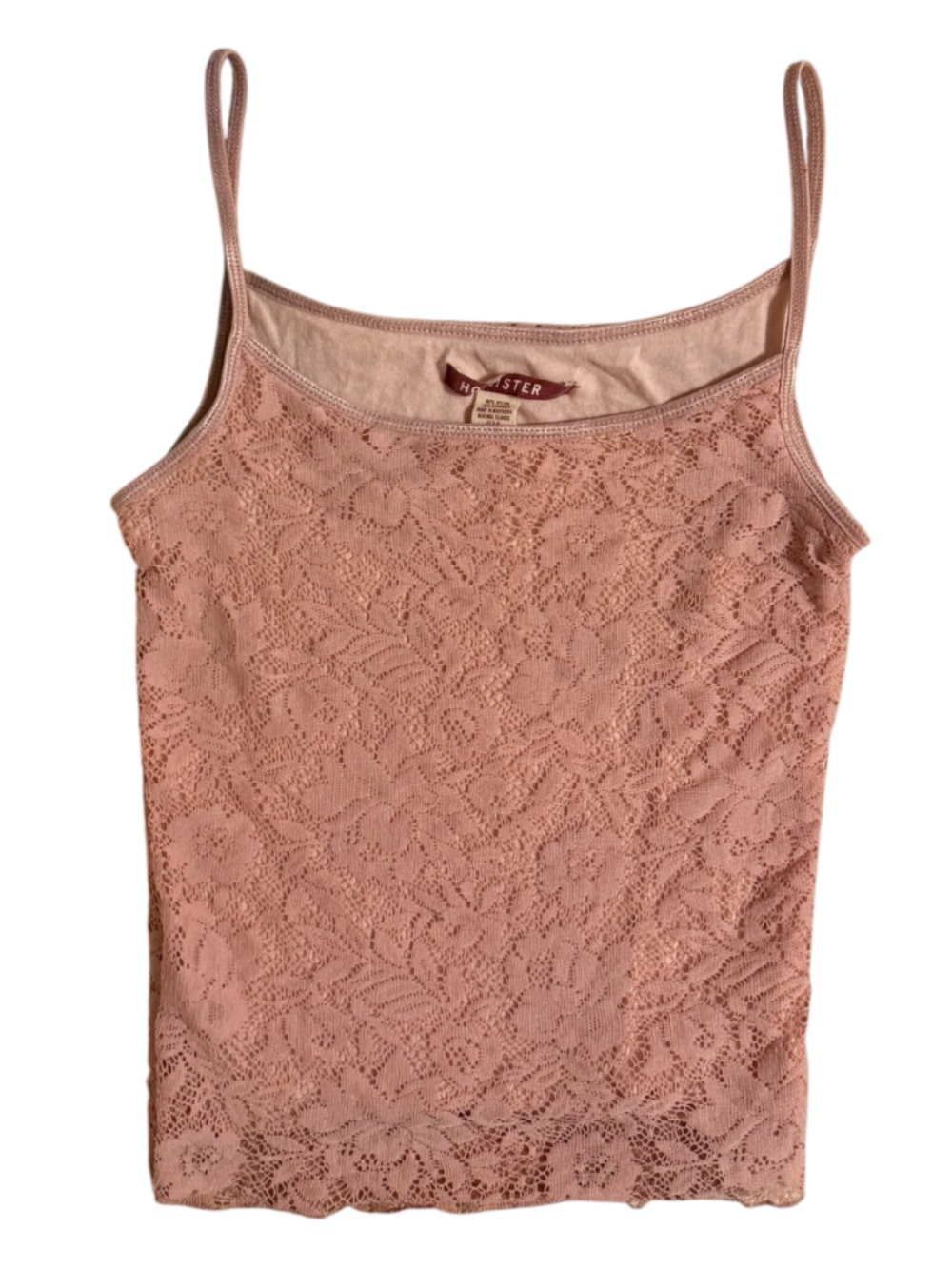 Hollister VTG Floral Lace Overlay Lined Camisole AmericanVintage Y2K⭐️⭐️⭐️⭐️⭐️